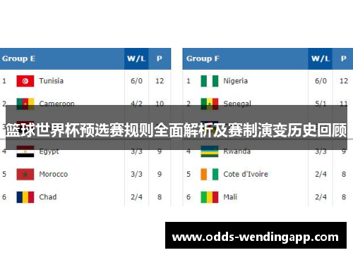 篮球世界杯预选赛规则全面解析及赛制演变历史回顾
